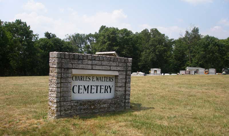 Charles Emerson Walters Cemetery sign